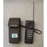 Motorola Personal Phone: first released in the UK in 1992, original case present.