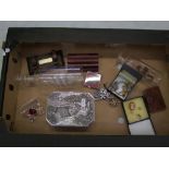 A mixed collection of items to include, cameo set, costume jewellery, ships in a bottle, jewellery