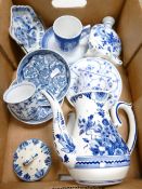 A collection of Delft & similar blue & white items