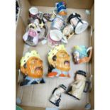 A collection of Royal Doulton, Musical, Sylvac & similar Character & Toby Jugs