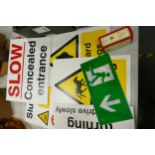 A collection of Printed Hazard Signs