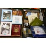 A mixed collection of items to include Boxed Bells Whisky Decanter, Me To You Boxed Teddy Bears,