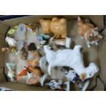 A collection of John Beswick Animal Figures together with On The Fairway Bunnykin, (damaged),