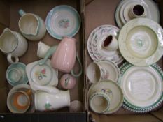 A collection of Susie Cooper to include Grays sun buff side and dinner plates, Endon 1574 cup &