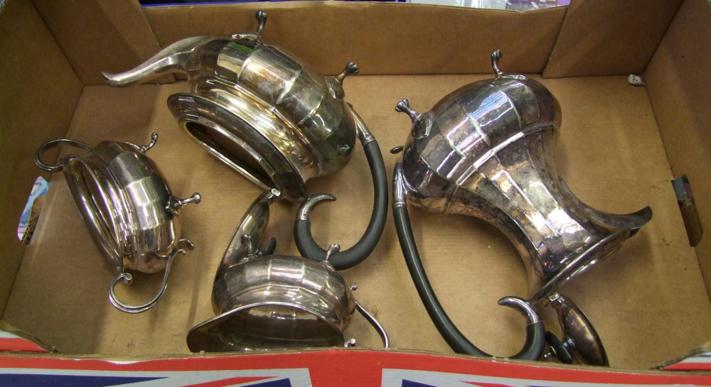 4 piece Silver plated tea service.