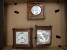 A group of 3 Mechanical Mantle Clocks including 1 swiss made for 'Dimmer & Sons of Liverpool' with
