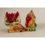 Lorna Bailey pair of tiny birds Hootie the Owl and Wally the Wader