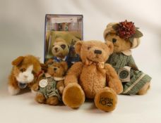 Two Boyds bears Emmie brambleberry and Abigail, Boxed meerkat Yakov's , Kochie cat and a Bauer