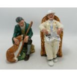 Royal Doulton Character Figures The Master HN2325 & Taking Things Easy HN2680(2)