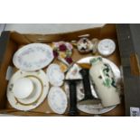 A mixed collection of items to include a pair of Royal Doulton vases, Royal Doulton Royal Gold cup &
