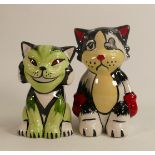Lorna Bailey pair of cats Ali Boxer and Grouch