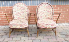 Childs Ercol Pair of Hoop back Armchairs(2)