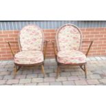 Childs Ercol Pair of Hoop back Armchairs(2)