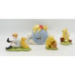 Royal Doulton Winnie The Pooh figures Christopher Robin & Pooh, Pooh Counting the Honey Pots, The