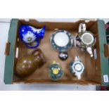 A mixed collection of items to include decorative tea ware, stoneware jug etc