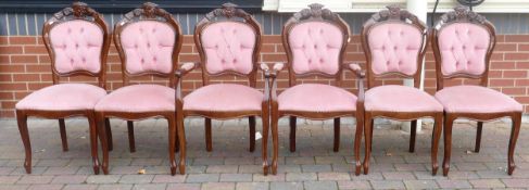 Set of Six Upholstered Dinning Chairs(6)