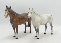 Beswick Bois Roussel Racehorses in Grey & Brown 701(2)