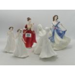 Royal Doulton figure including Samantha HN4043, Flower of Love Hn3970, Images Kindred Spirits & 2