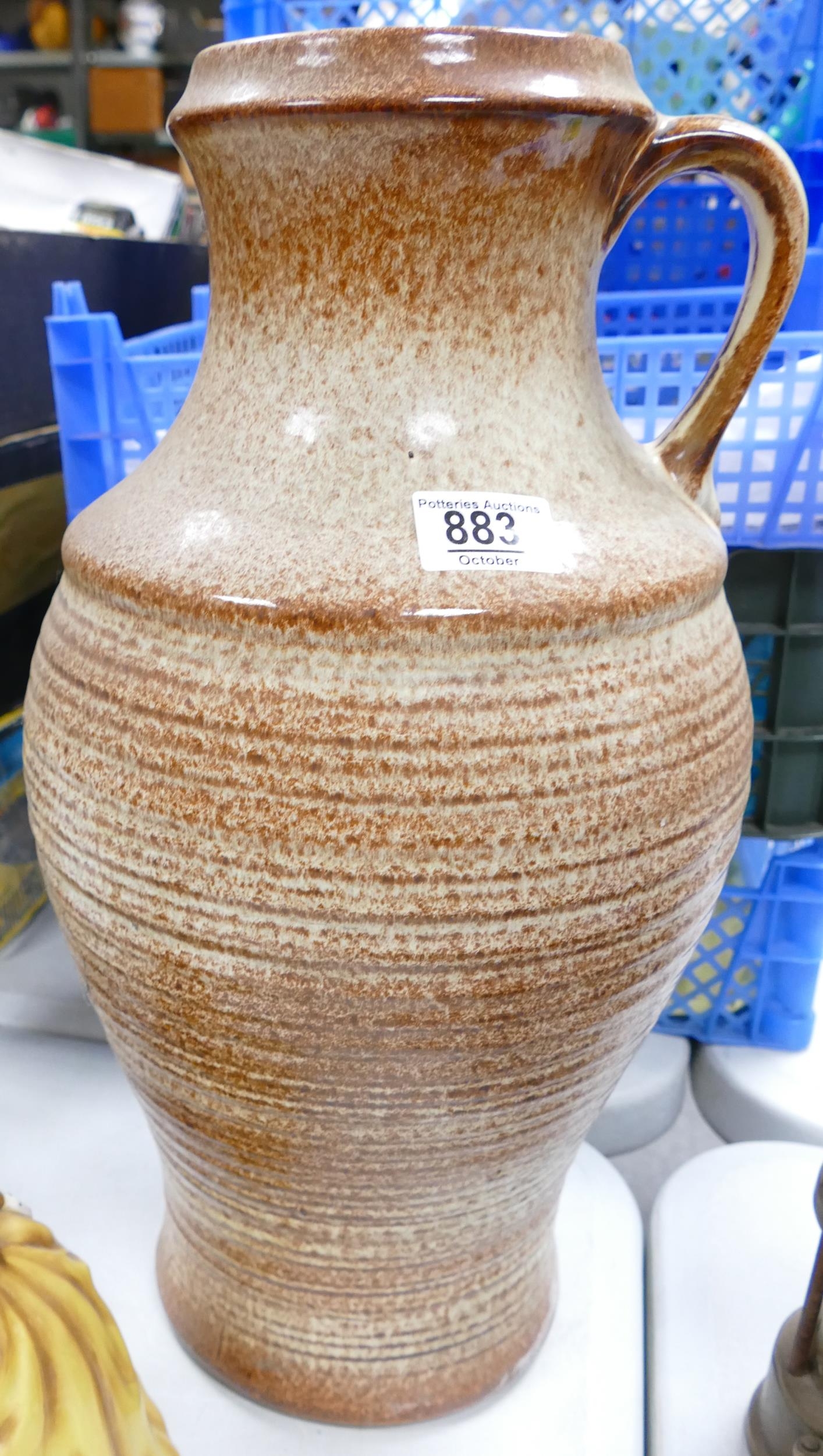 Large Glazed Mid Century Flagon, height 44cm