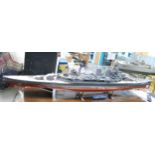 Completed Hachette Magazine Step By Step Model of The Hood World War II Battle Cruiser, 1/200 scale,