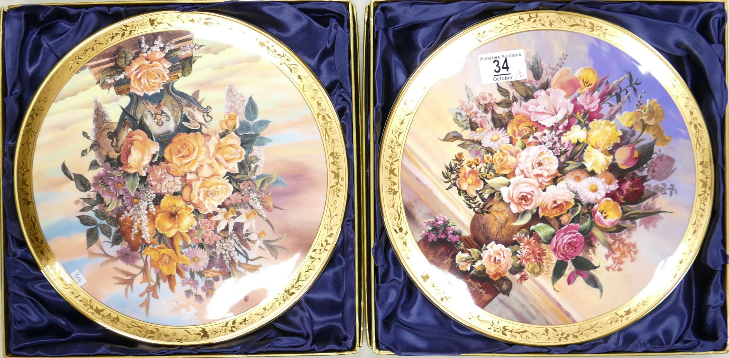 Boxed Royal Albert Tomorrows Wall Plaques , diameter 28cm(2)