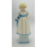 Royal Worcester child figure Mondays Child girl: modelled by Freda Doughty.