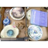 A mixed collection of items to include Royal Doulton series ware plates, Wedgwood boxed calendar