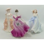 Coalport Lady Figures Alison, Cafe Royal & Carmen(3)