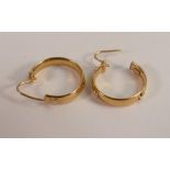 Pair of 18ct gold earrings, 2.5g.