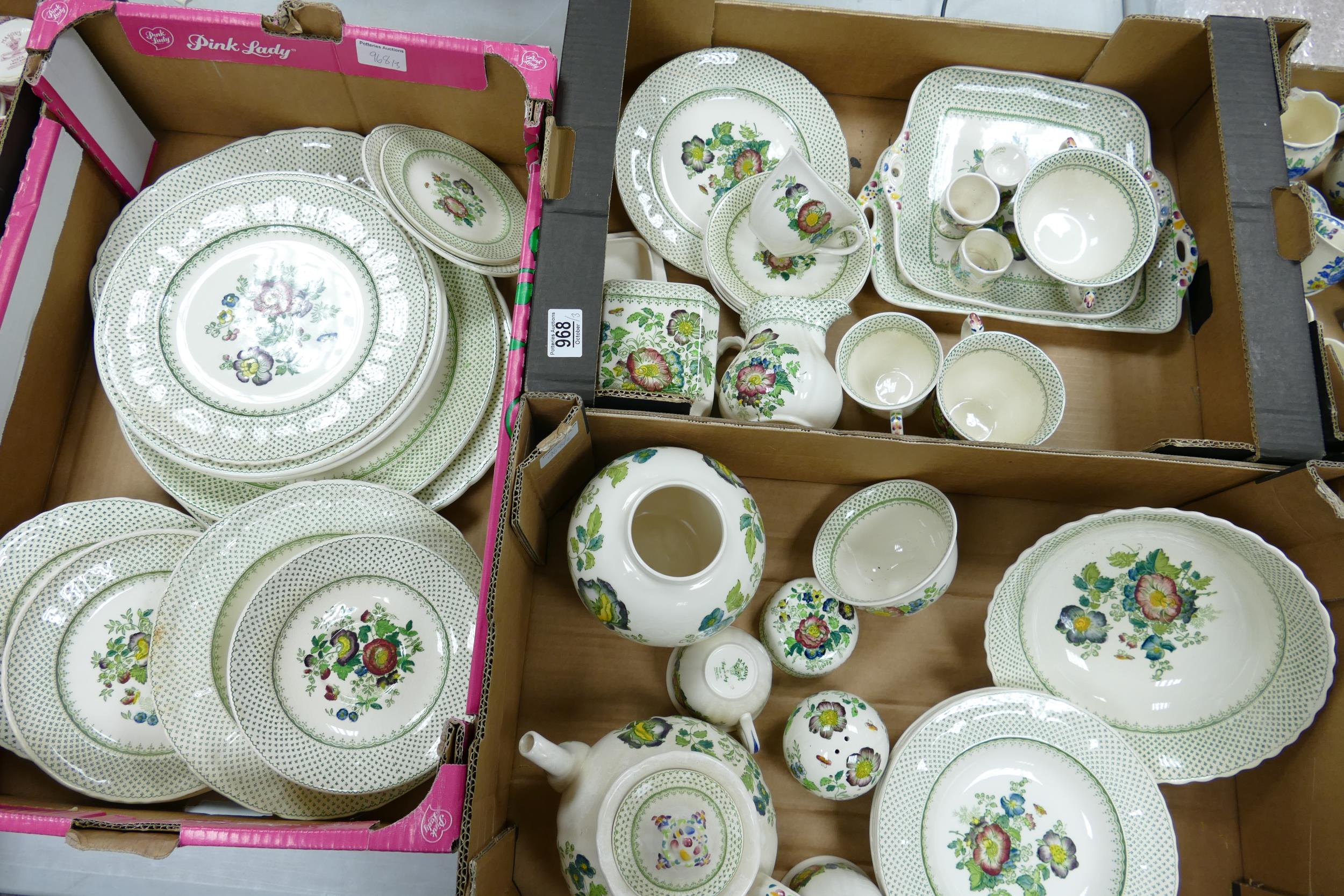 A collection of Masons Ironstone ware in Paynsley pattern including ginger jar, pasta bowls, tea