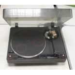 ADC 1700 Direct Drive Turntable / record player, ortofon Mc 20 cart fitted, crack noted to perspex