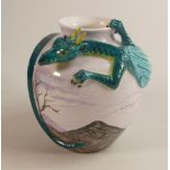 Brian Wood Hand Painted Vase 200 Dragon Exclusive to Collect it Magazine, limited edition, height