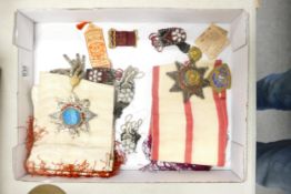A collection of Independent Order of Rechabites masonic type sashes, badges & accessories