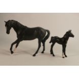 Beswick Black Beauty & Foal