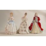 Royal Doulton lady figures Claire HN3646, Summer Rose HN3309 and Rachel HN2936 (3)