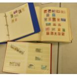 A collection of vintage stamps. Containing stamps all over the World. Three albums