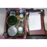 A collection of Modern Denby items including plates, mugs, casserole dish etc, together with Two