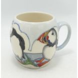 Moorcroft Puffin Mug, height 9cm