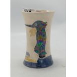 Lise B Moorcroft studio pottery vase Penguin design: Lustre glazed, signed and dated 1993. 11cm