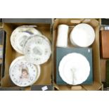 A collection of 19th Century & later plates with decorative & local themes together with boxed