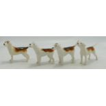 Four Beswick Fox Hounds(4)