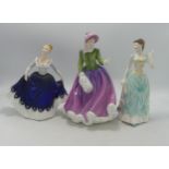 Royal Doulton Lady Figures matt Lisa HN2310, Gillian Hn4404 & seconds Specially For You Hn4232(3)