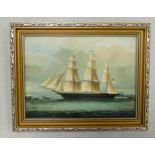 Framed Wedgwood Clipper Ship Plaque Sea Witch, frame size 23 x 30cm