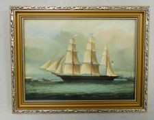 Framed Wedgwood Clipper Ship Plaque Sea Witch, frame size 23 x 30cm