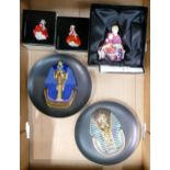A mixed collection of items to include Boxed Royal Doulton Miniatures & Egyptian Theme Bradex plates