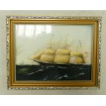 Framed Wedgwood Clipper Ship Plaque Dreadnought, frame size 23 x 30cm