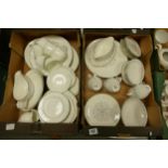 A collection of Royal Worcester Bridal Lace & Royal Doulton Signature patterned tea ware &