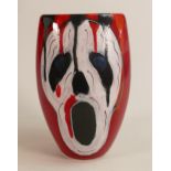 Anita Harris Halloween ( scream) spooky oval vase. Height 19cm , gold signed to base