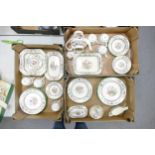 A large collection of Copeland Spode Chinese Rose Patterned tea & dinnerware including dinner