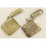 Silver & Silver plated Vesta Cases(2)